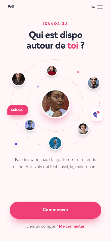 Écran de bienvenue